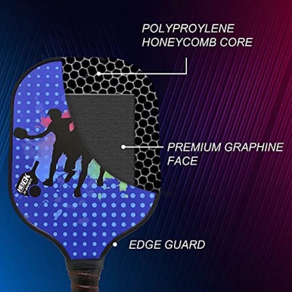 Carbon Fiber Pickleball Paddles Set of 2 for Beginners - Picture 5 of 6